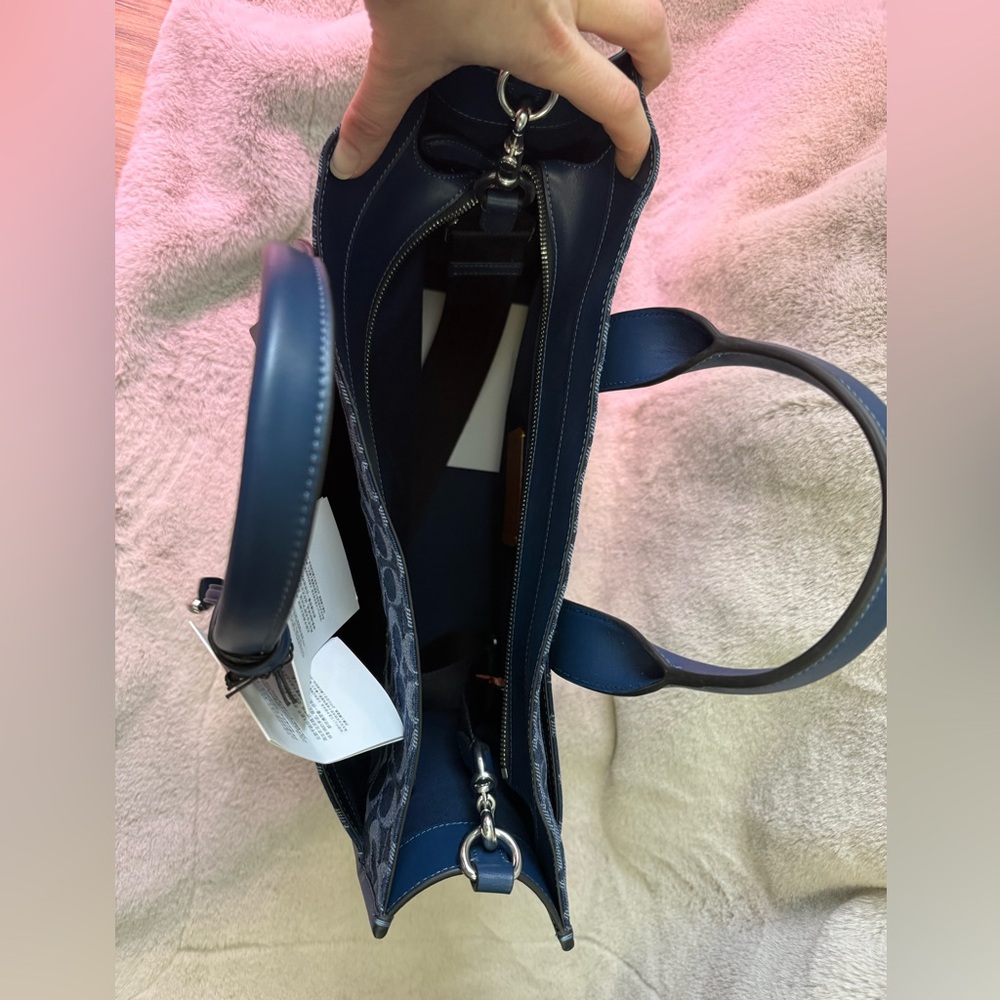 Wesley Tote In Signature Denim - Picture 7 of 11